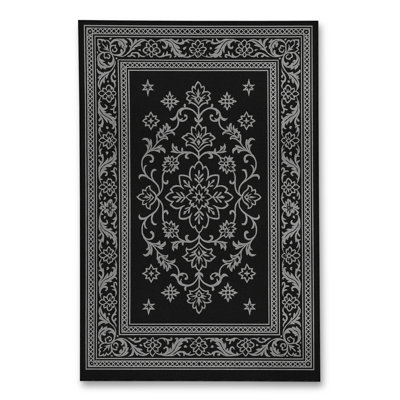 Tapis gris tissé à envers lavable classique Mosso