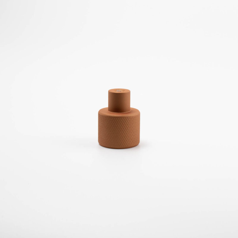 ROUS Hardware Mid Century Modern Knurled Knob, Copper (Brown)