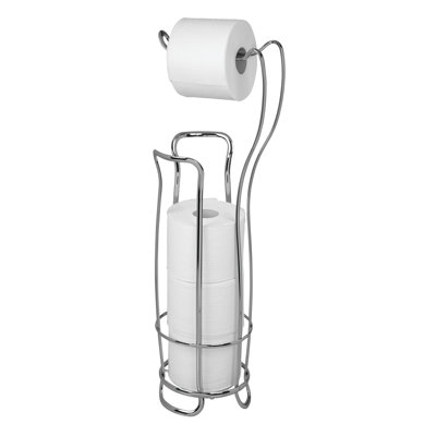 iDesign Axis Steel Free-Standing Toilet Paper Storage Dispenser - 8" x 6.5" x 24.5"