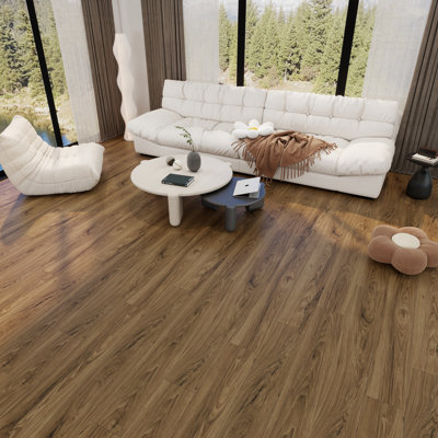 7 In. X 48 In. 12Mil 5Mm Waterproof SPC Rigid Core Luxury Vinyl Plank Flooring