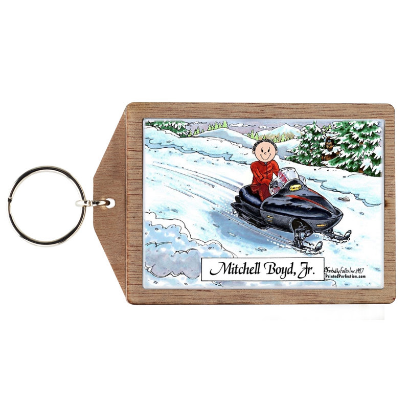 Motoneige personnalisée - Porte-clés mâle