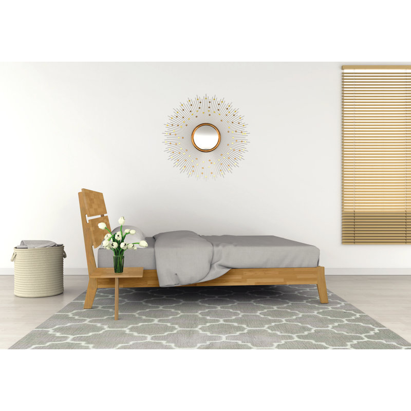 Linn Solid Wood Nightstand, Weathered Oak