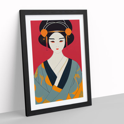 Symmetrical Geisha No.3 - Single Picture Frame Painting