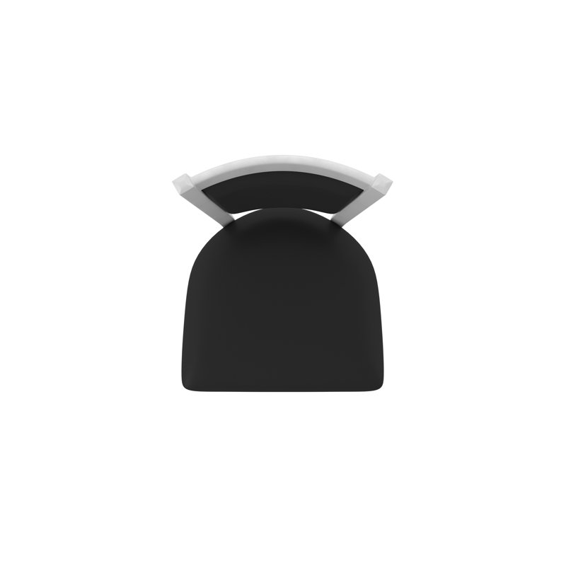 Tabouret pivotant Hadleigh, Vinyle noir, Nickel anodisé, Tabouret de bar (siège d'une hauteur de 36 po)