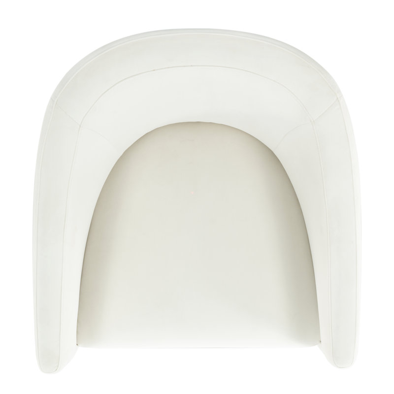 Fauteuil d'appoint en velours Kiani, Crème