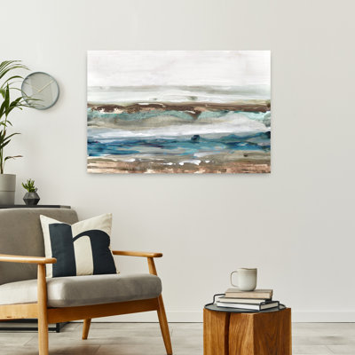 Vagues qui se brise, abstrait, paysage marin moderne, art de plage