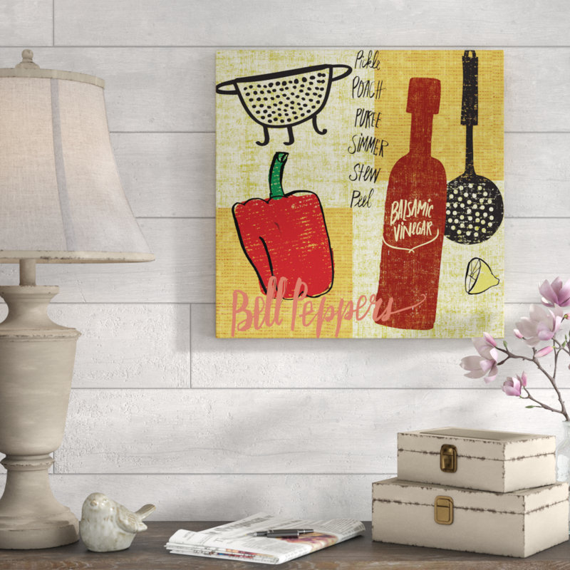 "Kitchen Play III" par Cheryl Guerrick-impression sur toile, H 20 po x l 20 po x P 1,25 po