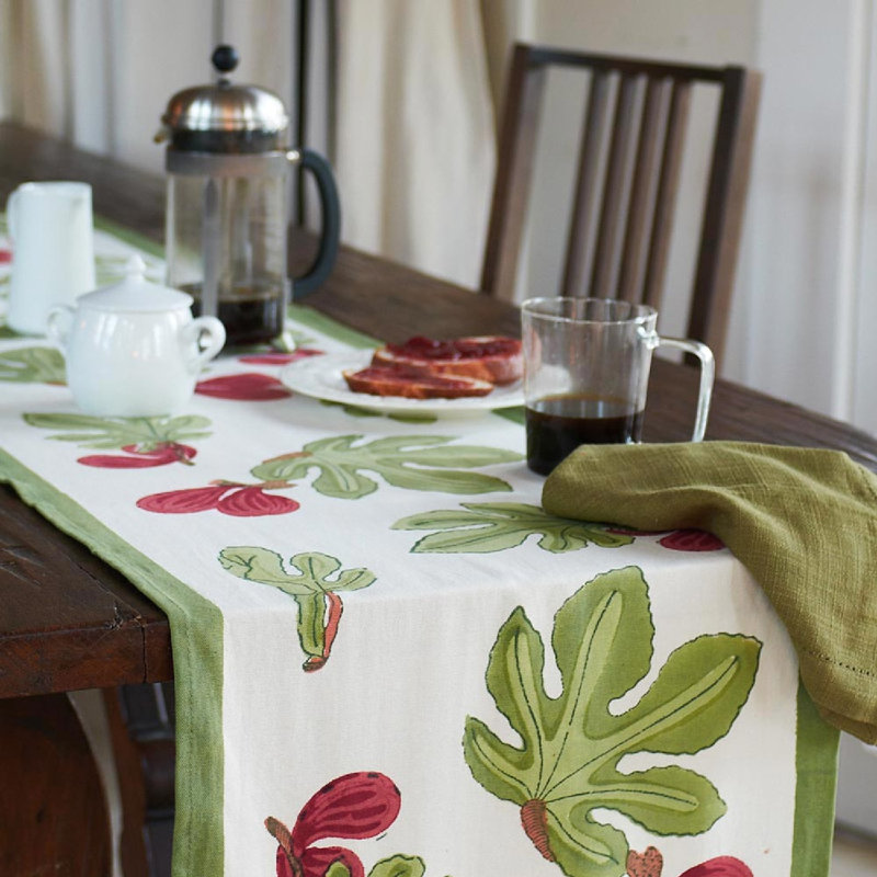 Debarata Runner - Rectangular, 72" x 16", Red/Green/White
