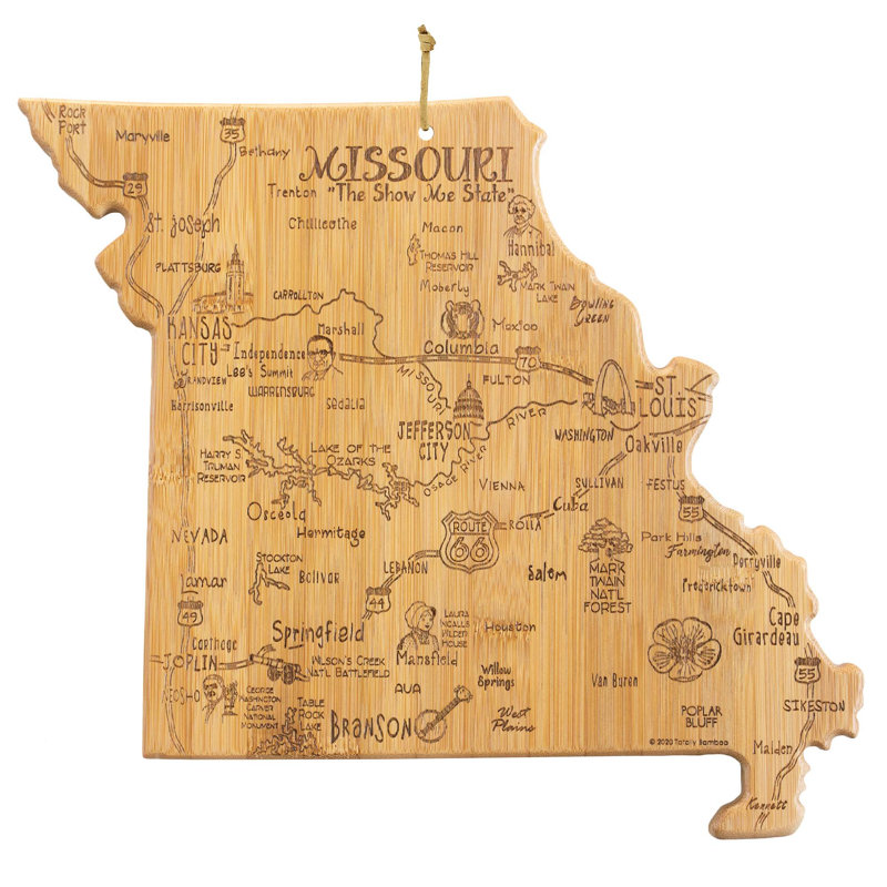 Planche à découper et servir en bambou Destination Missouri