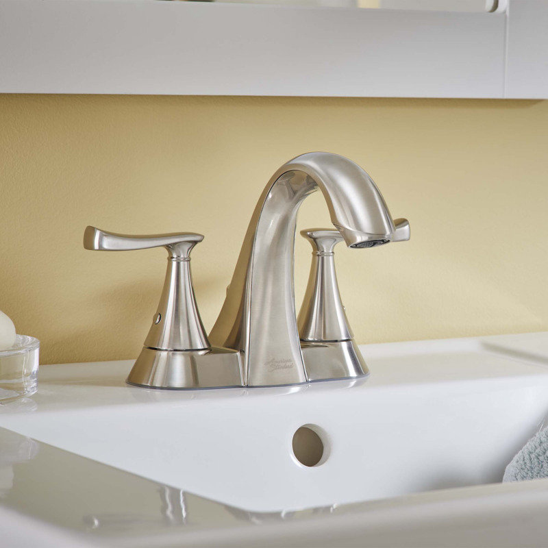 CHATFIELD 4-Inch Centerset 2-Handle Bathroom Faucet 1.2 gpm With Lever Handles, Brushed Nickel