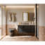 Miroir mural encastré en métal doré de 20 po x 30 po avec rangement et 2 tablettes réglables, conception moderne de salle de bain