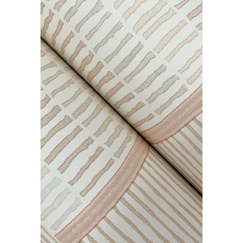 Geometric Wallpaper Roll, Pink