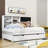 Audrei Wood Daybed with Trundle and Shelves-922791308