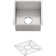 Strive 15" L x 15" W Under-Mount Bar Sink with Basin Rack
