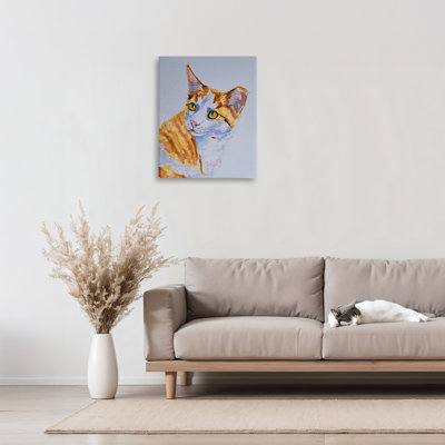 Orange Cat Expression Canvas, design by Tatiana Roberts