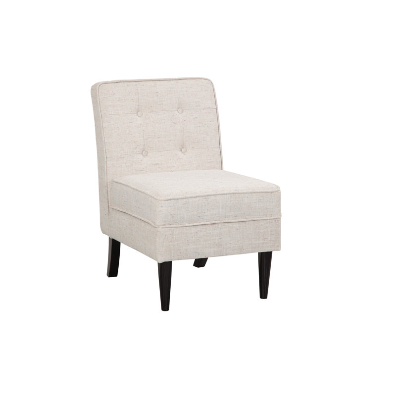Chaise d'appoint rembourrée avec rangement caché Roswell, Crème Funfetti moucheté