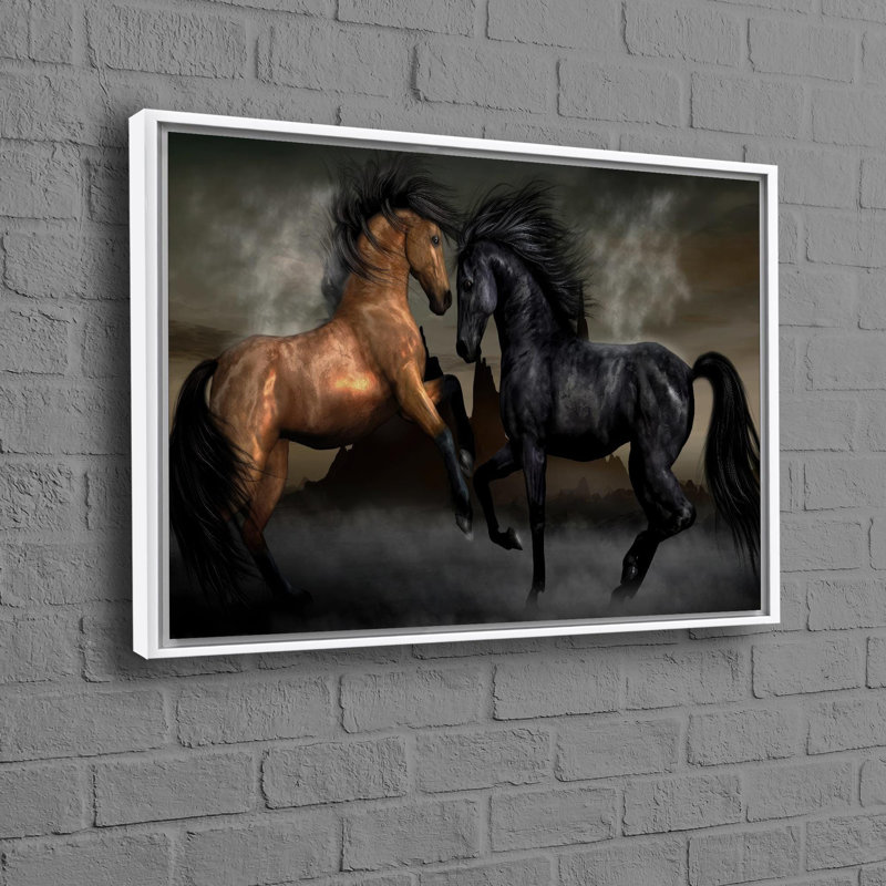 Print on Canvas, 60cm H x 90 cm W, White Floater Framed