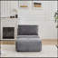 Canapé moderne en mousse à mémoire de forme compressée, méridienne simple pour le salon, canapé modulaire Cloud pour animaux de compagnie, tissu en velours côtelé, repose-pieds mobile, sans assemblage requis, gris-1659917107