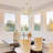 3-Light Wood Beaded Semi-Flush Mount Ceiling Light