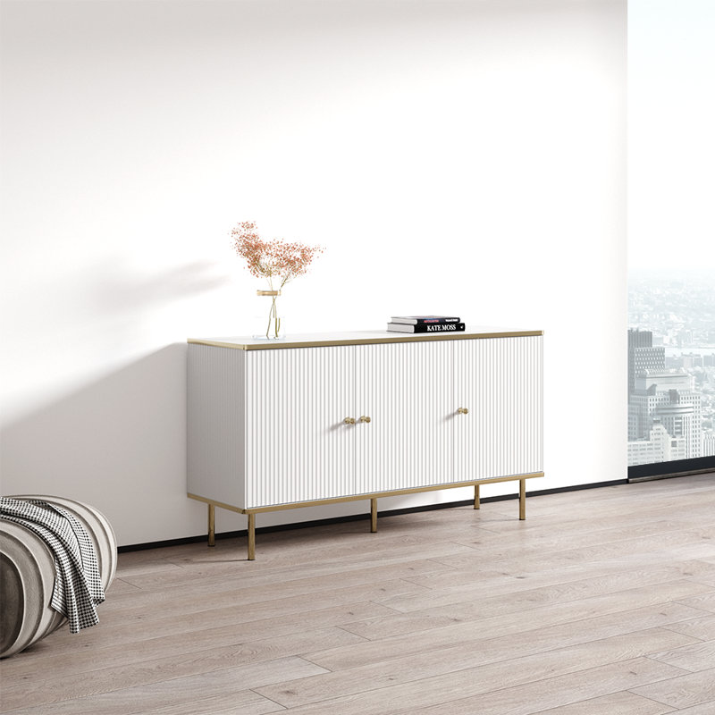 Camelia White and Gold 54" Modern Sideboard