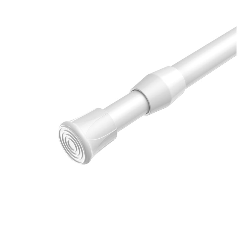 Extendable Curtain Poles, Tension Rod For Curtains 70-100Cm, Adjustable Net Curtain Rod, White