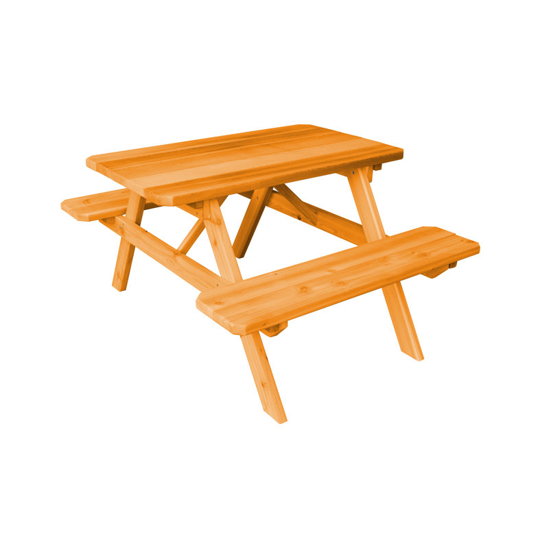 Table de pique-nique Amedee, Teinture naturelle, H 60 po x L 44 po x l 30 po