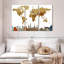 Carte du monde en bronze 3 pièces-92763714