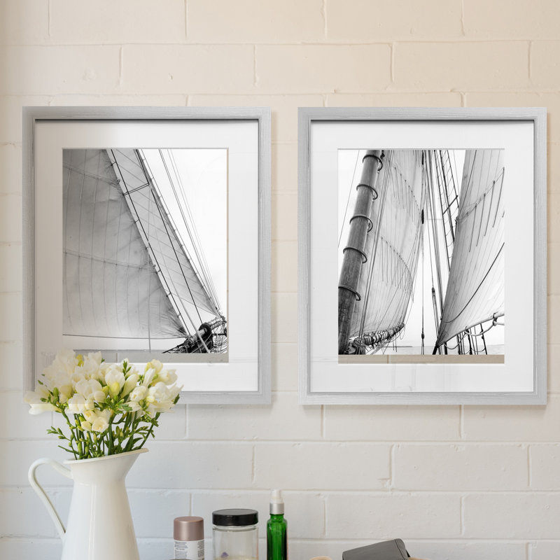 Under Sail I-ensemble de 2 reproductions d’art graphique encadrées sur papier