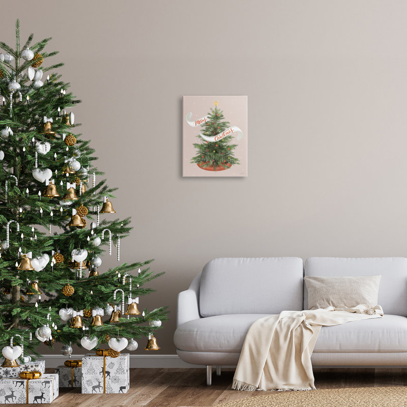 Merry Christmas Banner, Toile tendue, H 20 po x l 16 po x P 1,5 po