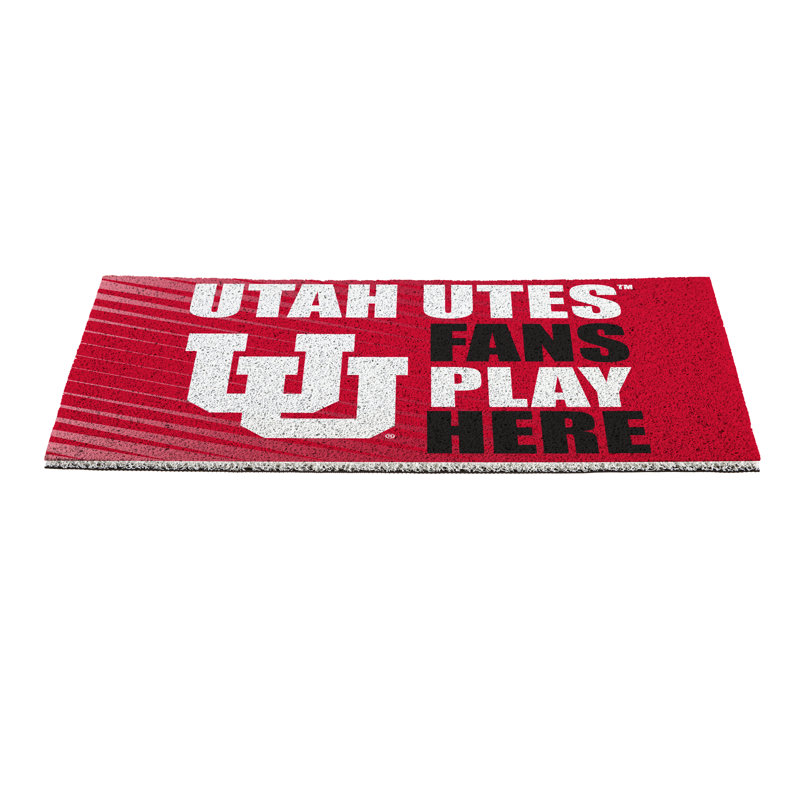 Tapis en PVC de l'Université de l'Utah, 28 po x 16 po
