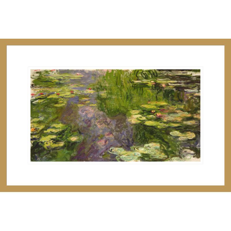 «Waterlilies» par Claude Monet, impression giclée encadrée, H 14,45 po x l 21,75 po