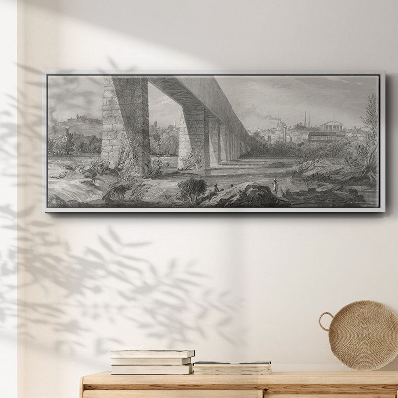 Richmond from the James - toile encadrée, H 12 po x l 30 po