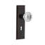 Clear Crystal Interior Mortise Door Knob with New York Long Plate-1060774735
