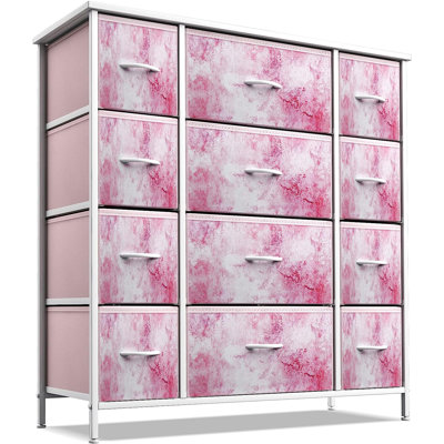 Commode avec 12 tiroirs - Unité de rangement pour commode pour chambre à coucher