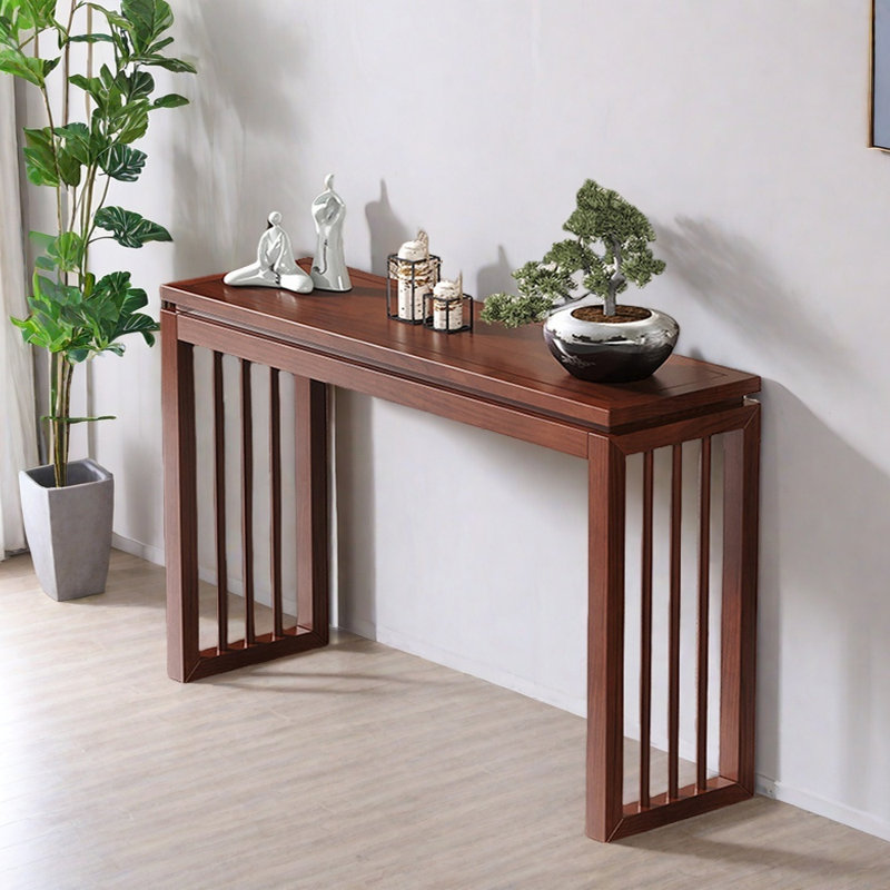 New Chinese Style Solid Wood Console Table, H 31,5 po x l 63 po x P 13,8 po