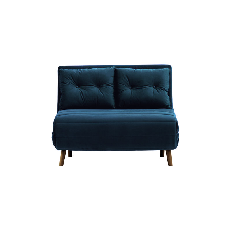 Rolen 2 Seater Sleeper, Blue, Reddish Brown