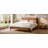 Hawthorne Vintage PU Leather Upholstered Platform Bed with Tufted Headboard and Solid Wood Legs-123514299
