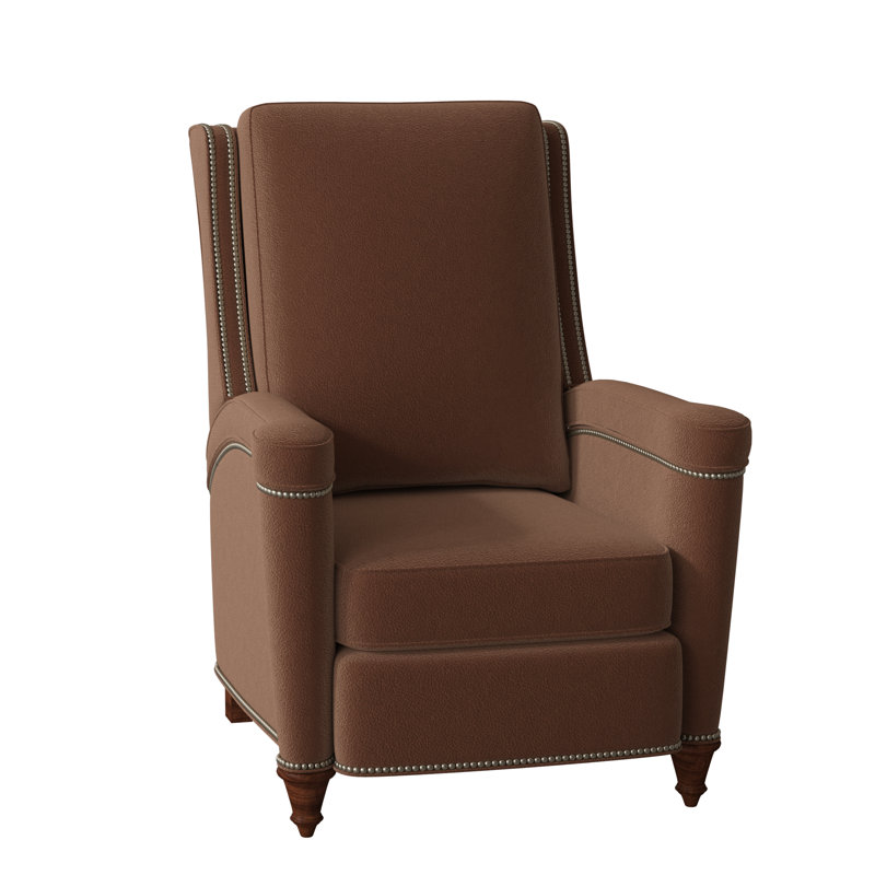 Mayes Recliner, Anilina Hunter Genuine Leather, Mahogany, Gunmetal