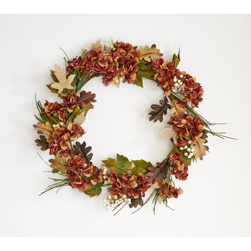 30" Artificial Hydrangea Berry Wreath