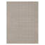 Tapis oriental brun clair 9 pi x 12 pi à rayures verticales avec effet sel et poivre, tissé à la main, laine naturelle