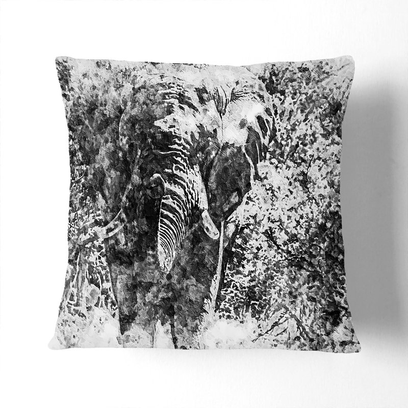 Square Throw Cushion, 55cm H x 55cm W x 20cm D, Black