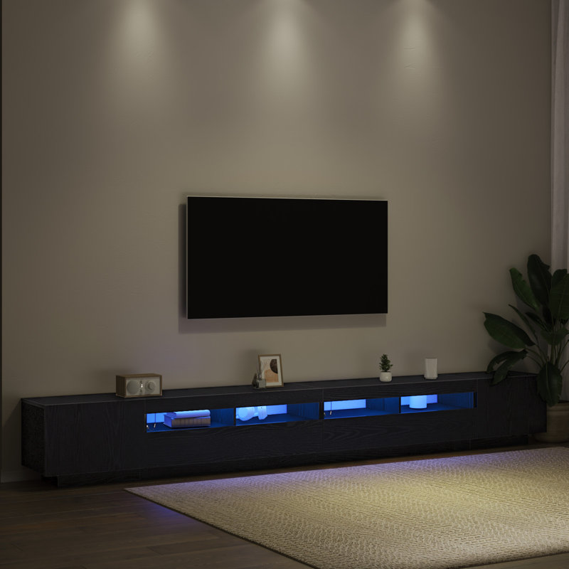 Unfinished TV Stand, 40cm H x 300cm L x 35cm W, Solid Wood
