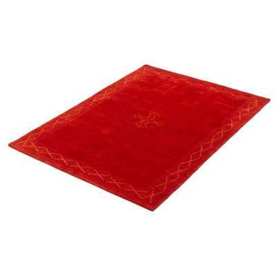 Tapis rouge Kashkuli Gabbeh 4 pi 9 po x 6 pi 7 po
