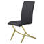 Ensemble de chaises noires et laiton (ensemble de 2)