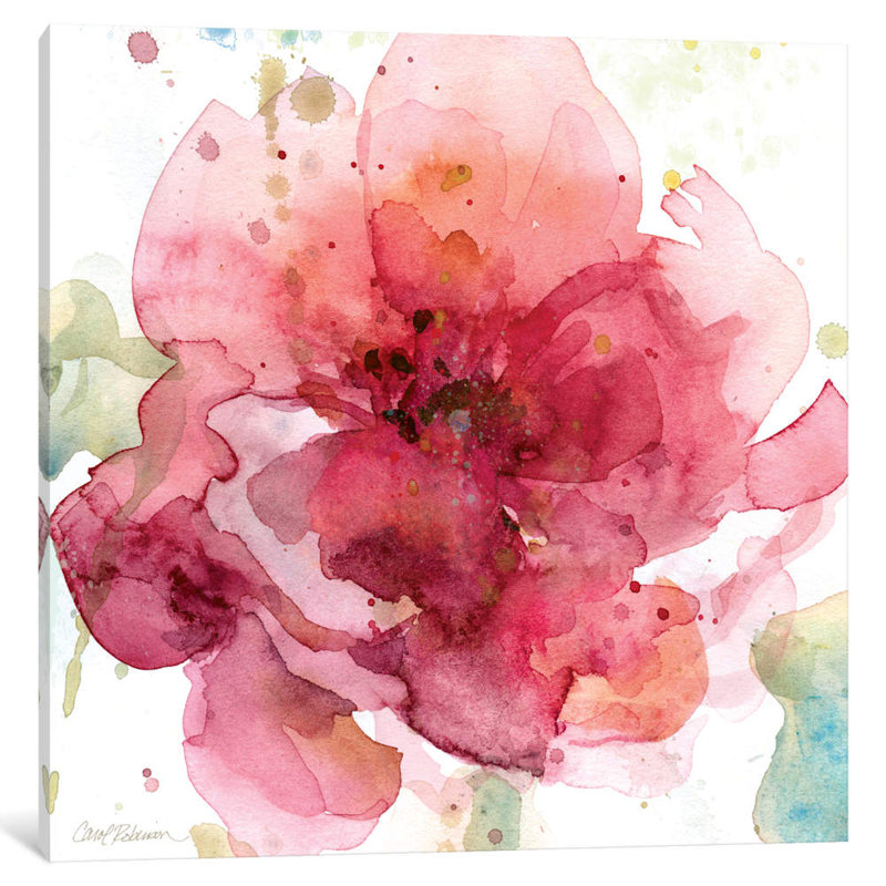 Bold Blush I by Carol Robinson - Painting on Canvas, No Frame, 45.72 cm H x 45.72 cm W x 1.91 cm D