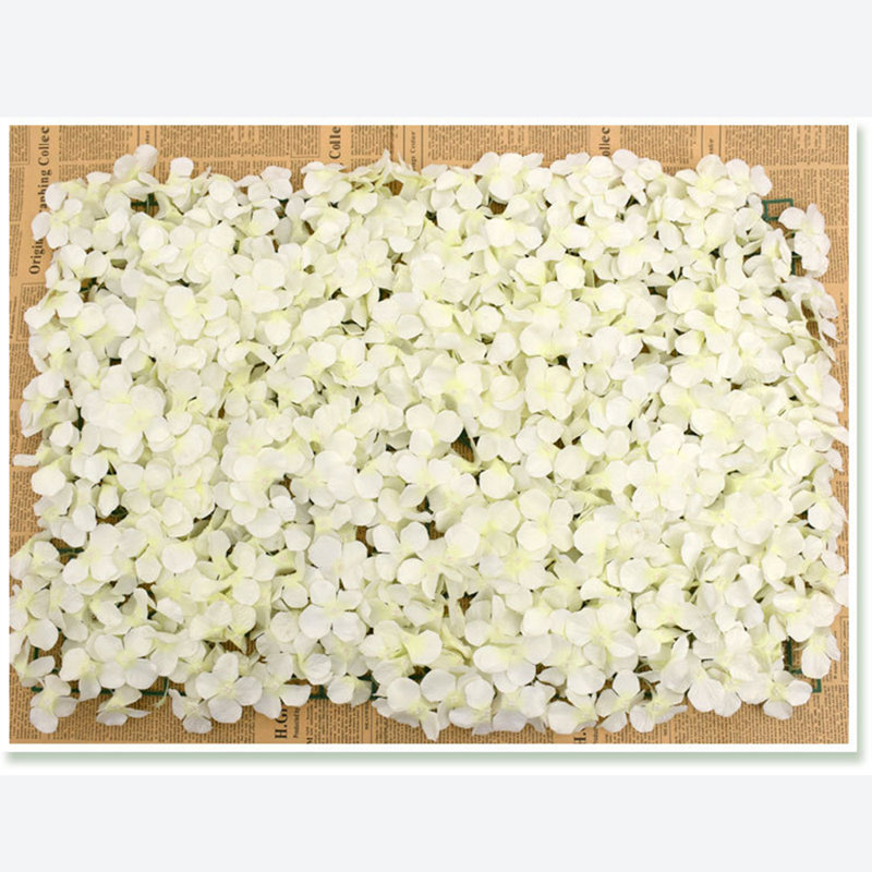 Panneau mural de mariage avec fleur artificielle, Blanc