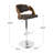 Betuel Swivel Upholstered Adjustable Height Counter Stool with Metal Frame
