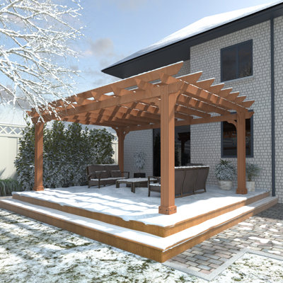 Pergola en bois massif