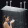 Rain Fixed Shower Head 2.5 GPM GPM with Self-Cleaning