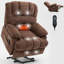 Fauteuil inclinable Zaiden Chenille Power Lift avec massage et chaleur lombaire-2094153438